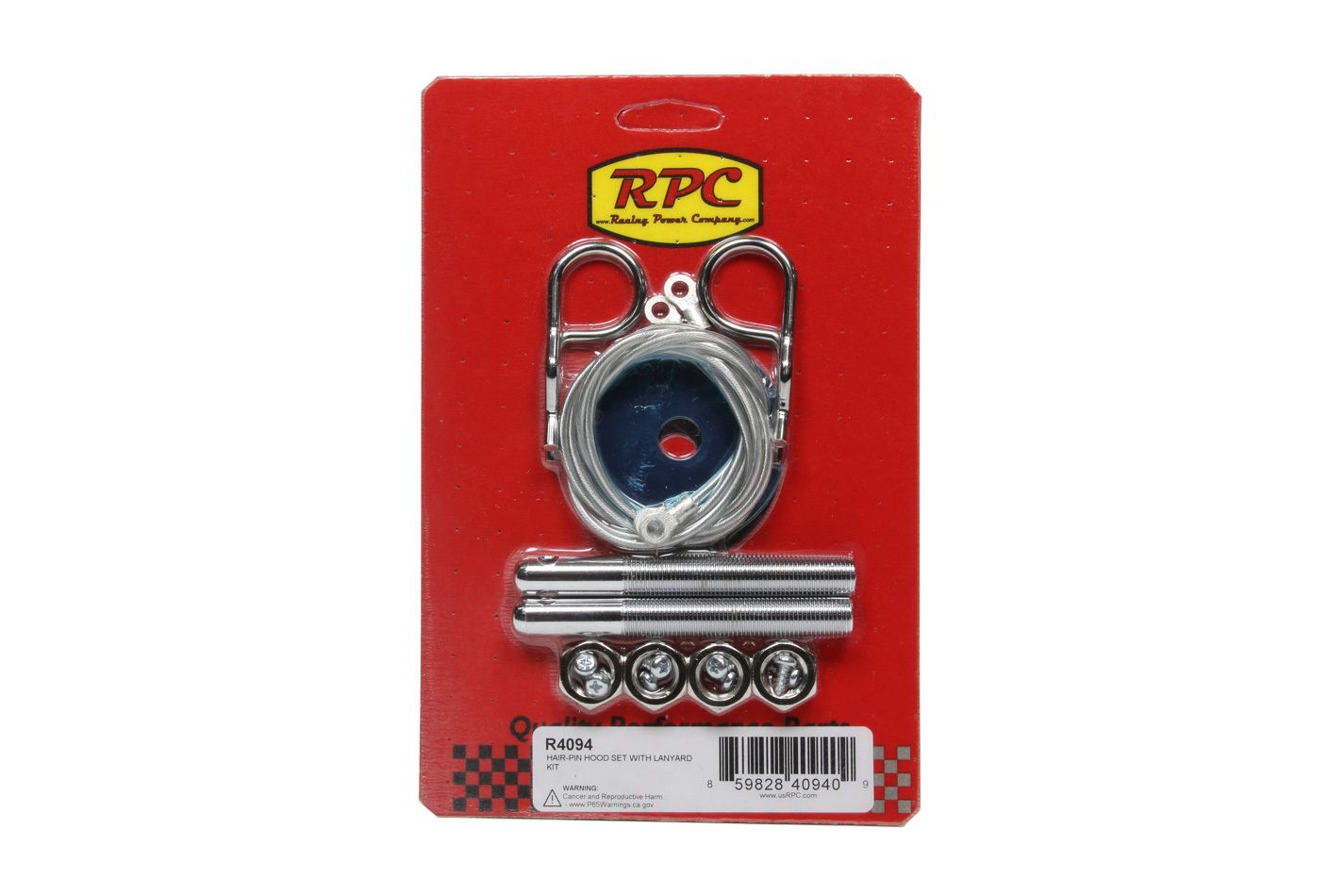 RACING POWER CO-PACKAGEDHair Pin Hood Set With Lanyard Kit