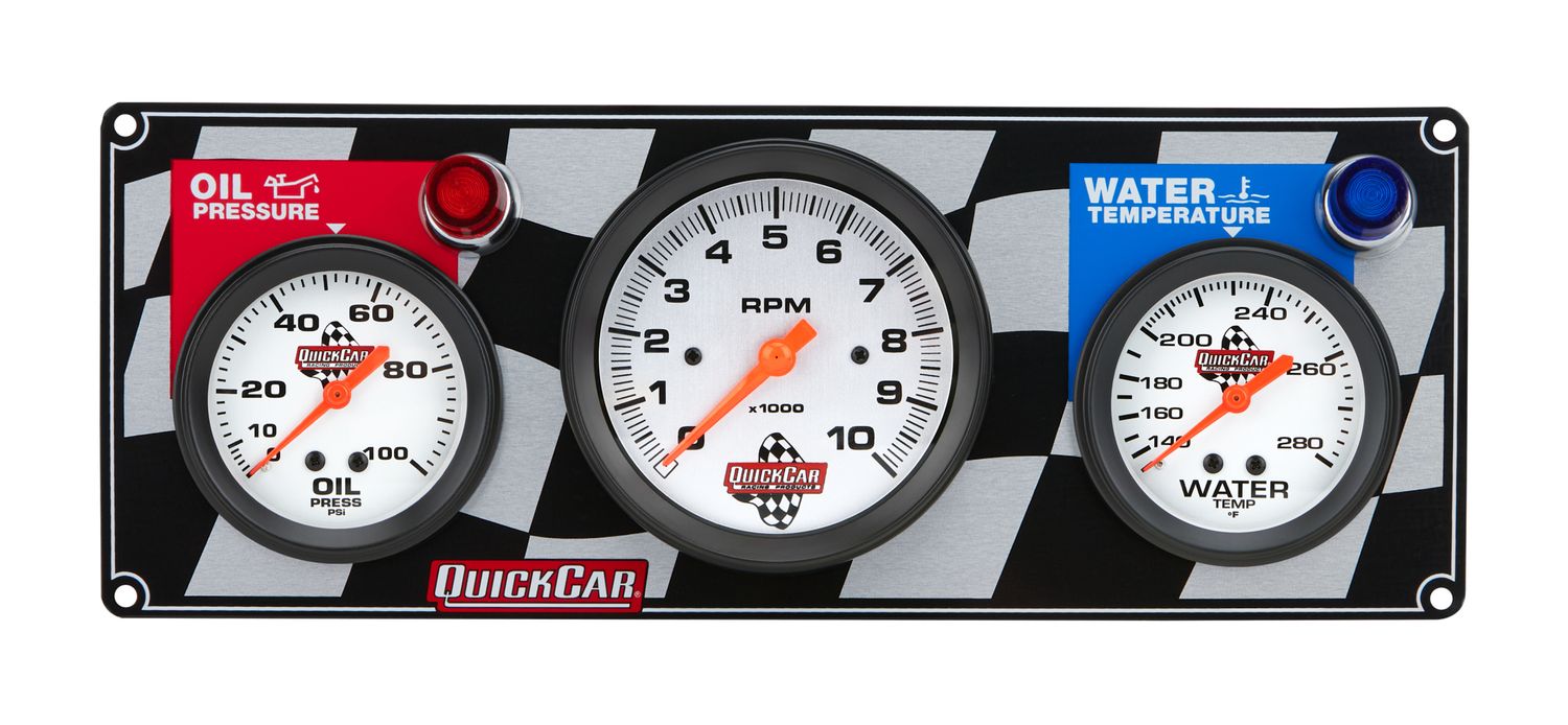 QUICKCAR RACING PRODUCTSGauge Panel OP/WT W/Tach