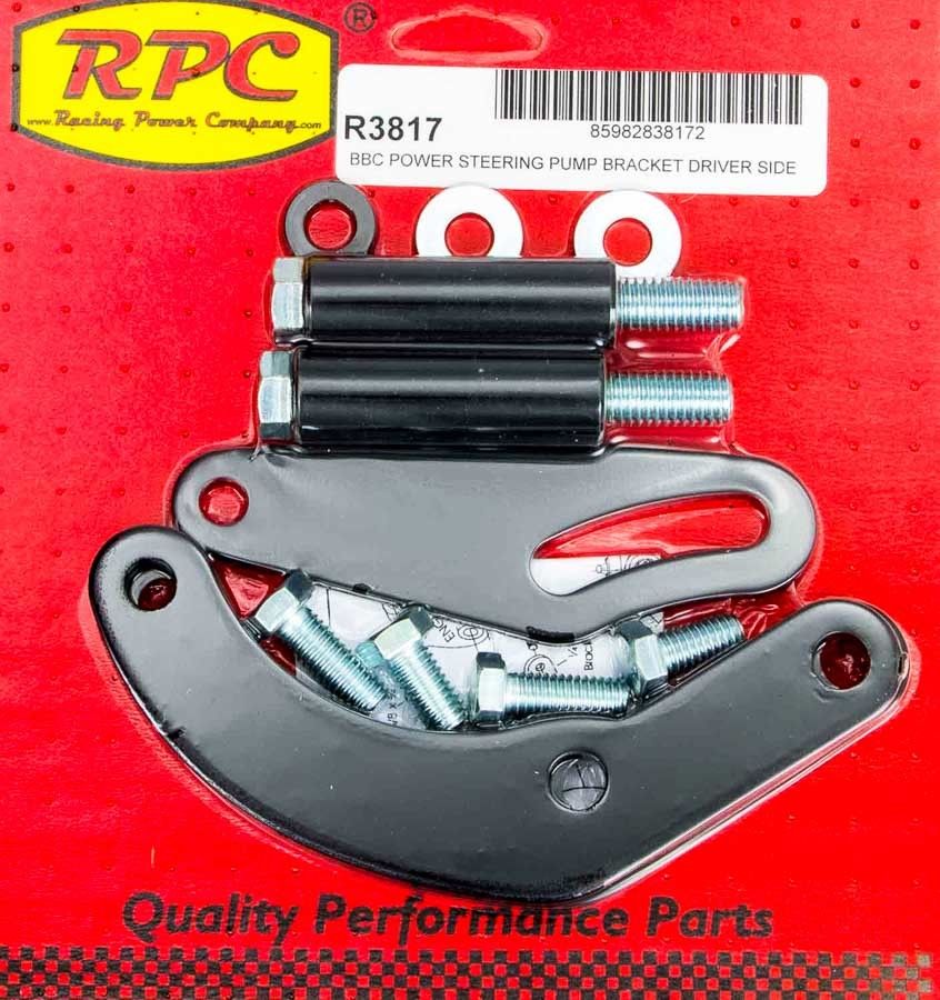 RACING POWER CO-PACKAGEDBBC Saginaw Power Steer Bracket Swp Black