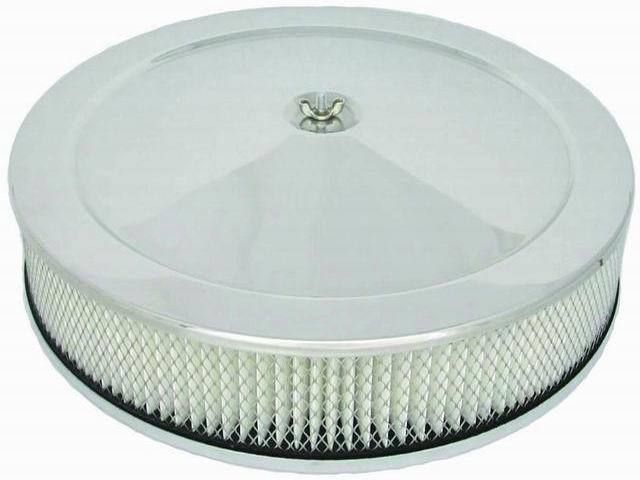 RACING POWER CO-PACKAGED14In X 3In Air Cleaner K it - Paper Drop Base