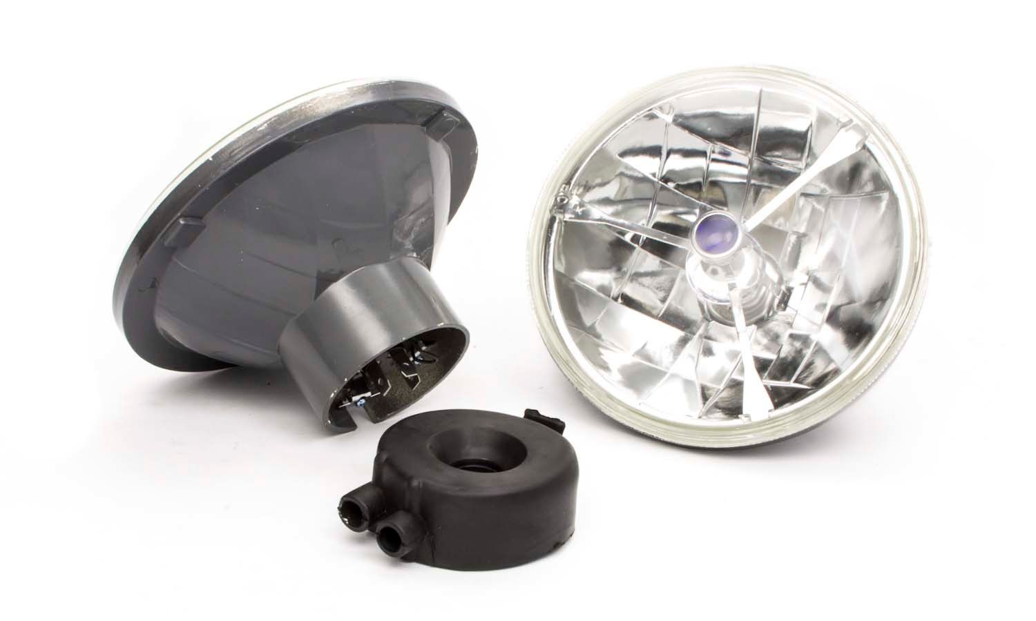 RACING POWER CO-PACKAGED7in Tri-Bar Headlight w/H4 Bulb