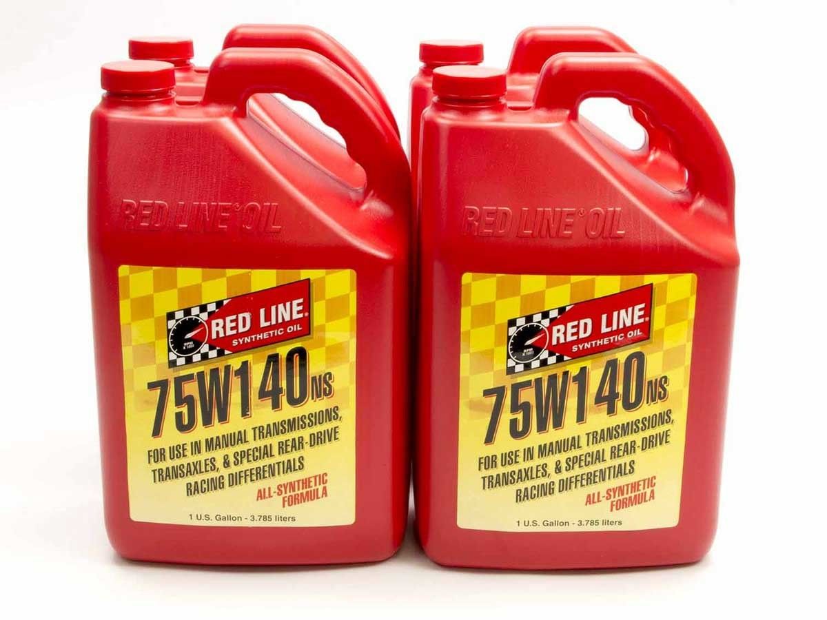 REDLINE OIL75W140NS GL-5 Gear Oil Case 4x1 Gallon