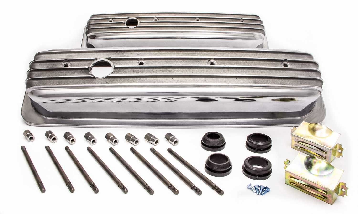 RACING POWER CO-PACKAGEDSBC Alum Finned Short Center Bolt V/C Polished