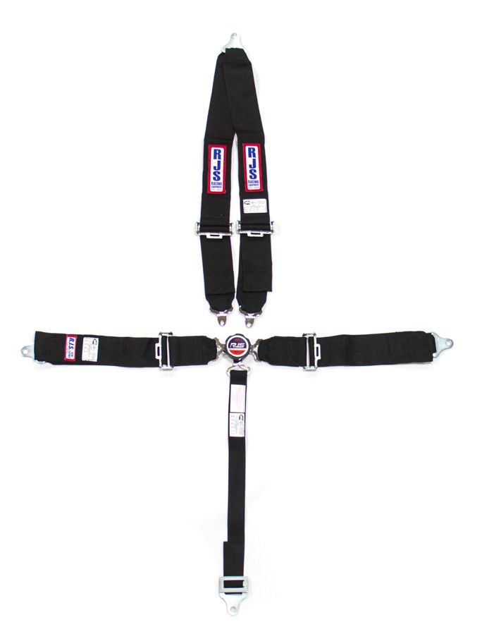 RJS SAFETY5 PT Harness System Q/R BK Roll Bar 2inSub