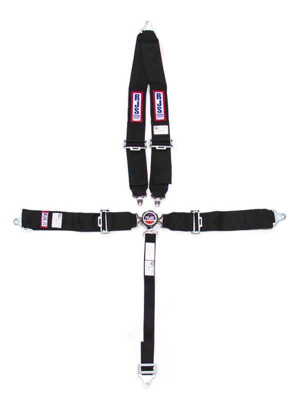 RJS SAFETY5 PT Harness System Q/R BK Roll Bar 2inSub