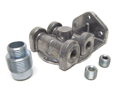 PERMA-COOLOil Filter Mount 1in-14 Ports: 1/4in NPT L/R