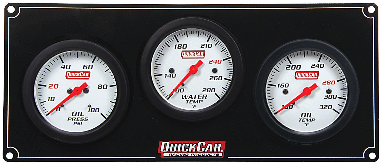 QUICKCAR RACING PRODUCTS3 Gauge Extreme Panel OP/WT/OT