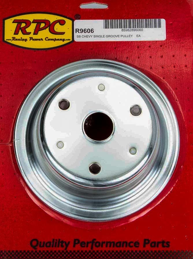 RACING POWER CO-PACKAGEDChrome Steel Crankshaft Pulley 1Groove Long WP