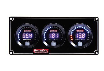 QUICKCAR RACING PRODUCTSDigital 3-Gauge Panel OP/WT Volts