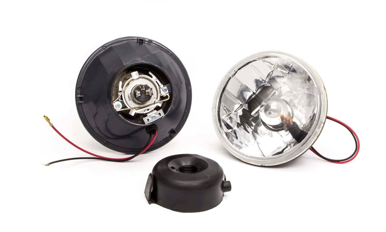 RACING POWER CO-PACKAGED5.75in Headlight w/H4 Bulb and Turn Signal