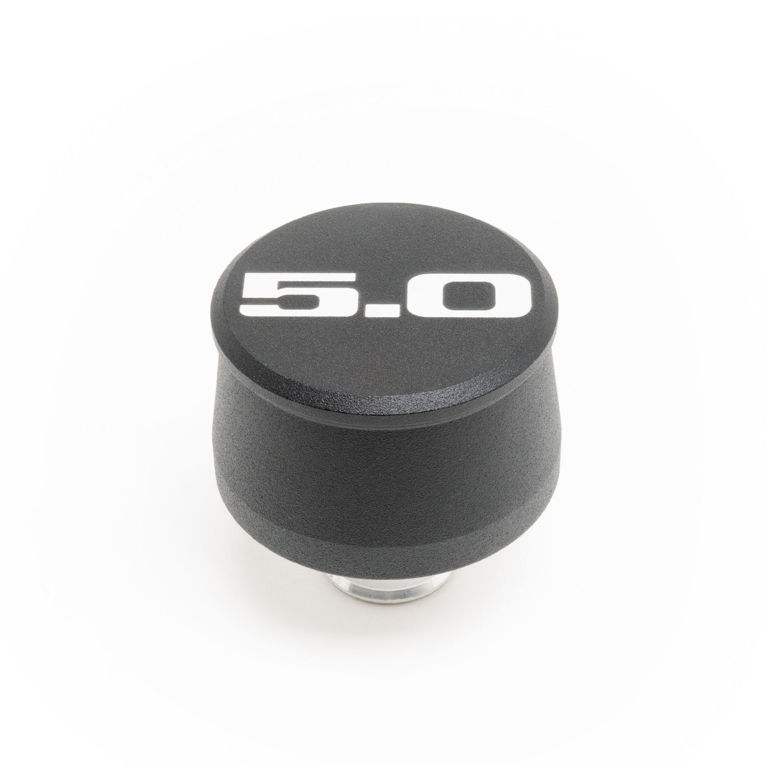 RACING POWER CO-PACKAGEDValve Cover Breather 5.0 Logo Black Each