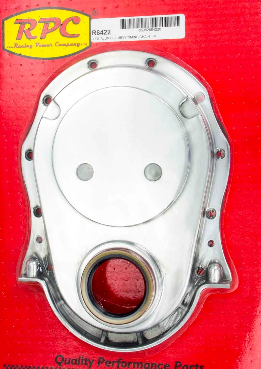 RACING POWER CO-PACKAGEDBBC Alum Timing Chain Cover Polished