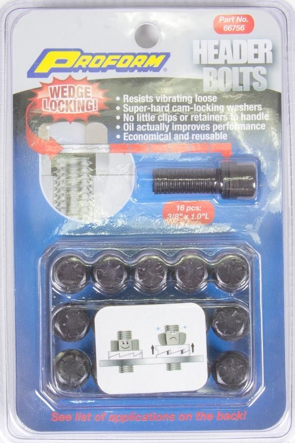 PROFORMWedge Locking Header Bolts 3/8in x 1in 16pcs.