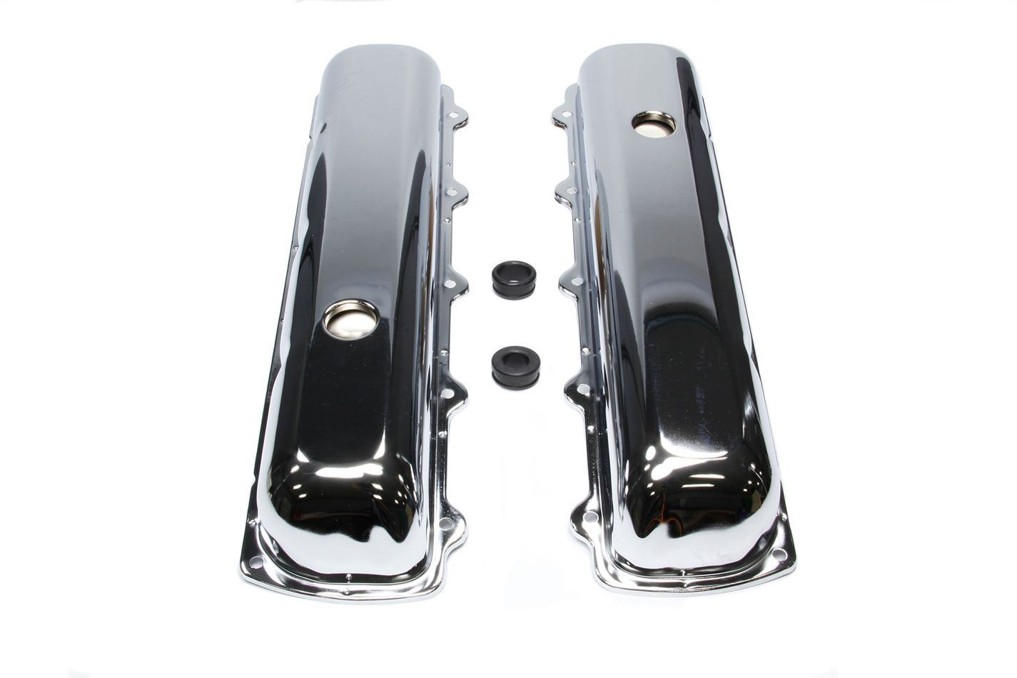 RACING POWER CO-PACKAGEDChrome Steel Oldsmobile Short Valve Cover Pair