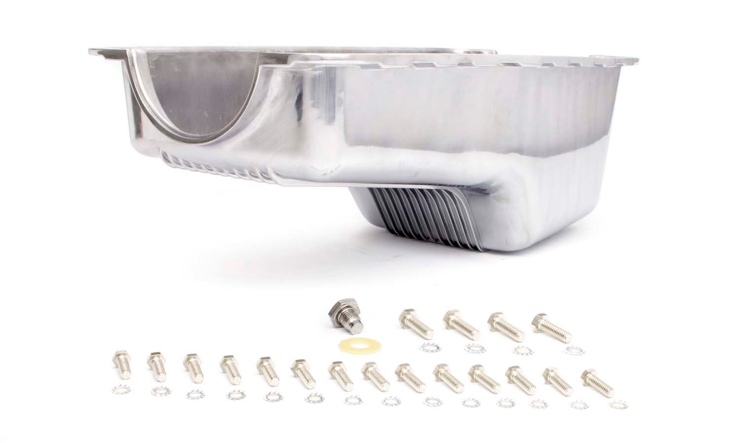 RACING POWER CO-PACKAGED64-73 SBF Alum Stock Oil Pan Polished