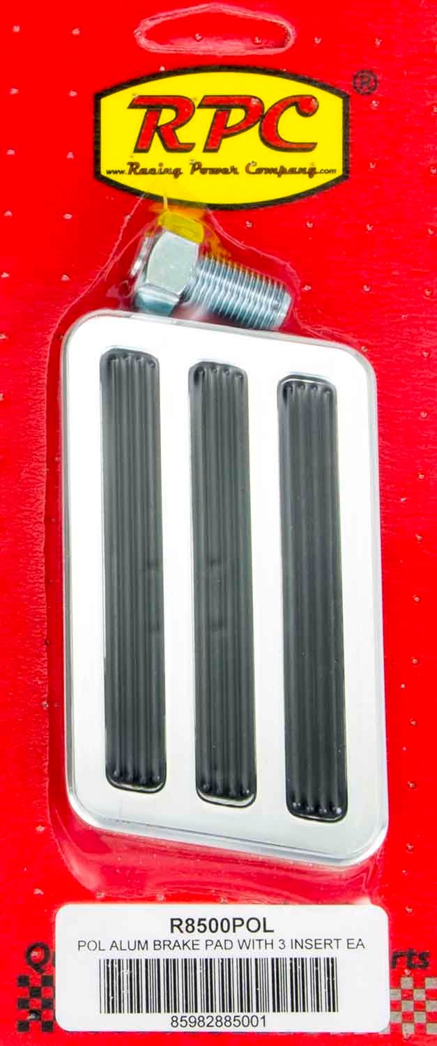 RACING POWER CO-PACKAGEDBrake Pad Polished with Rubber Inserts