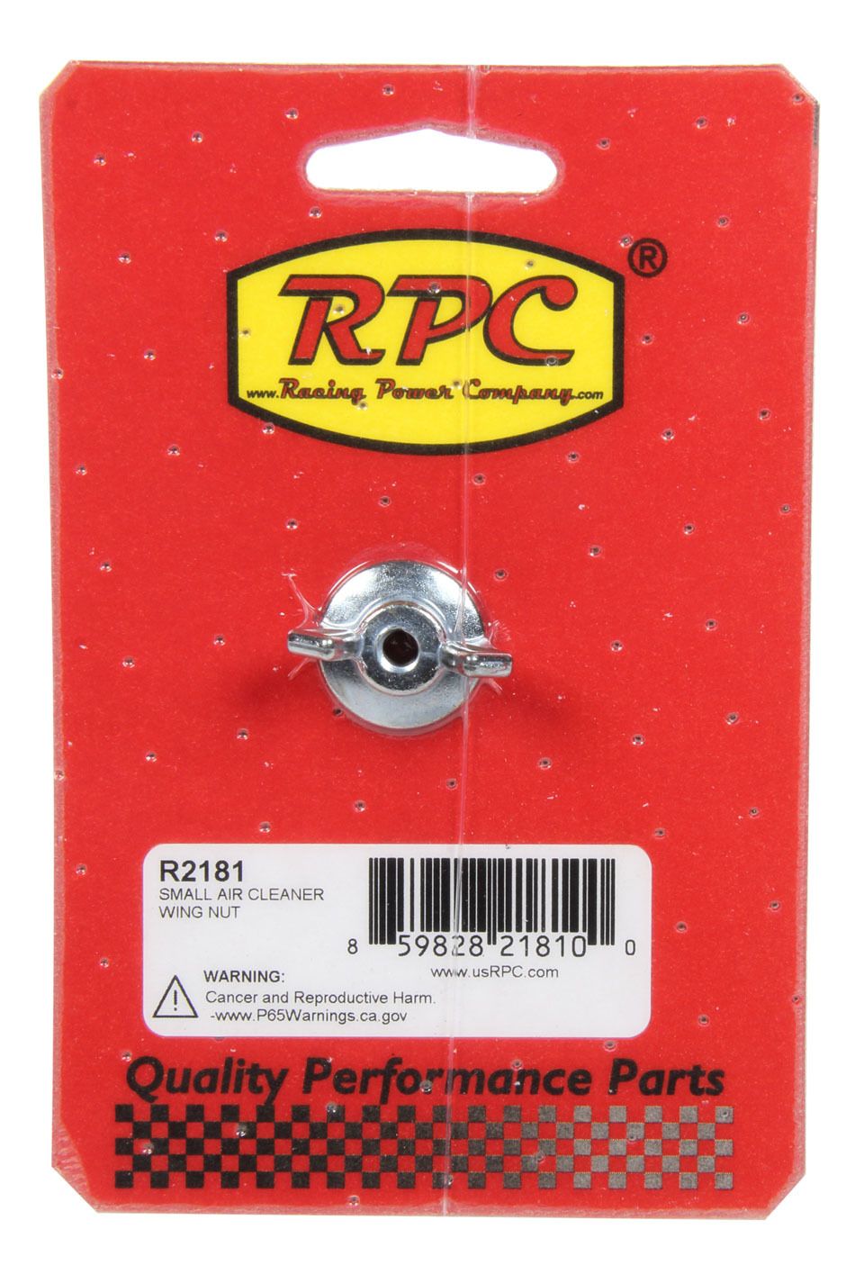 RACING POWER CO-PACKAGEDSmall Air Cleaner Wing Nut