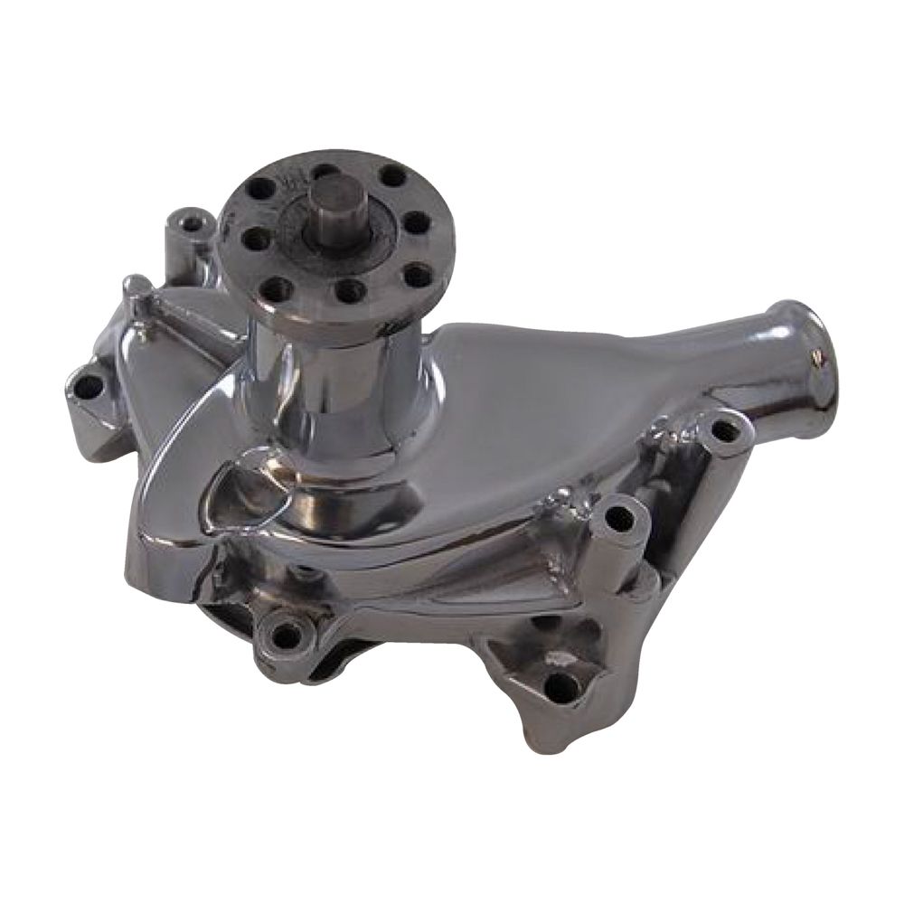 RACING POWER CO-PACKAGEDSB Chevy Aluminum Water Pump Long- Chrome