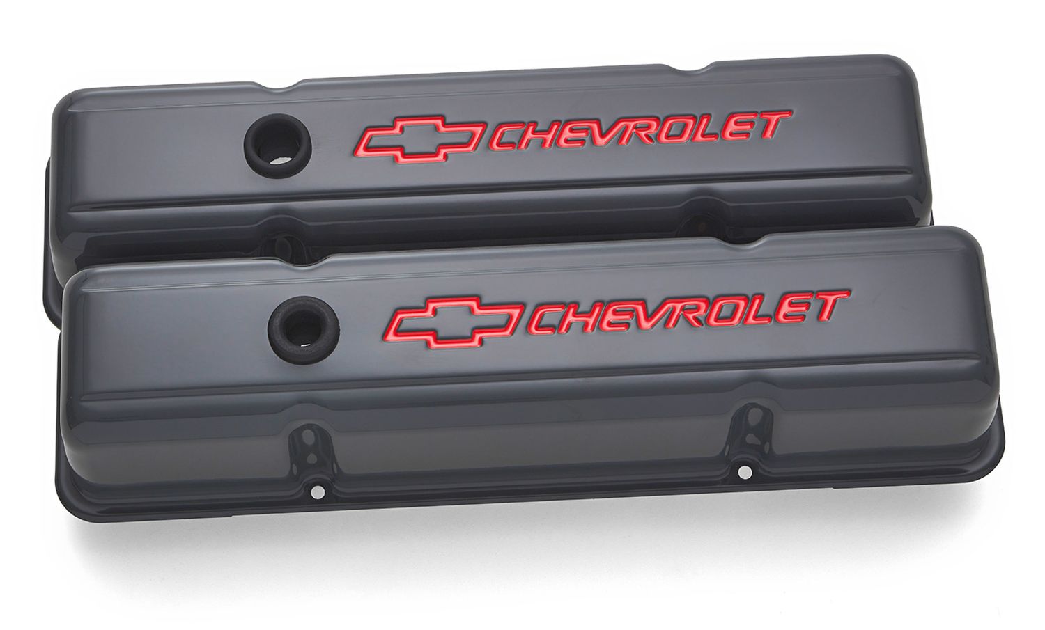 PROFORMSBC Valve Covers Shark Gray w/Bowtie Logo