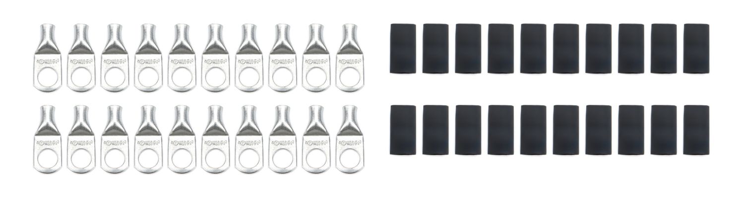 QUICKCAR RACING PRODUCTSRing Terminal 3/8in 8 Ga w/Heat Shrink 20pk