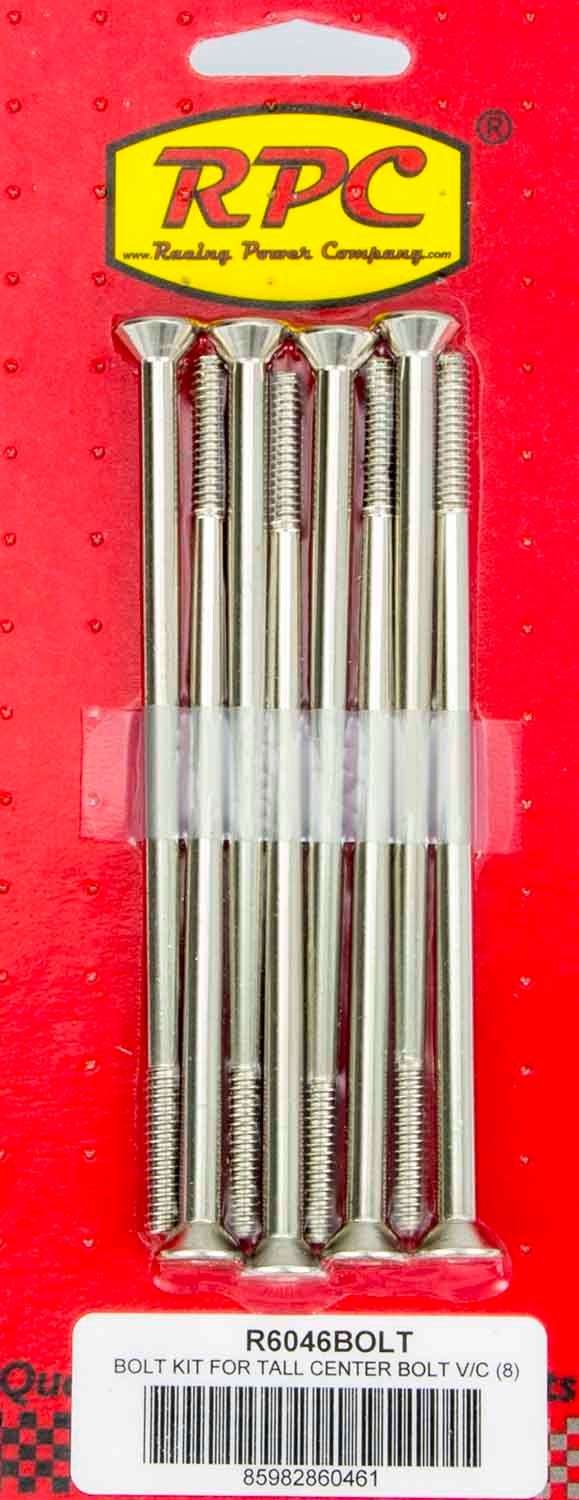 RACING POWER CO-PACKAGEDBolts for SBC Alum Tall Center Bolt V/C 8pk