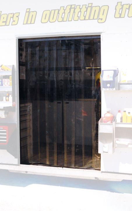 PIT-PAL PRODUCTSDoor Strip Vinyl 4ft x 7ft Tinted Amber