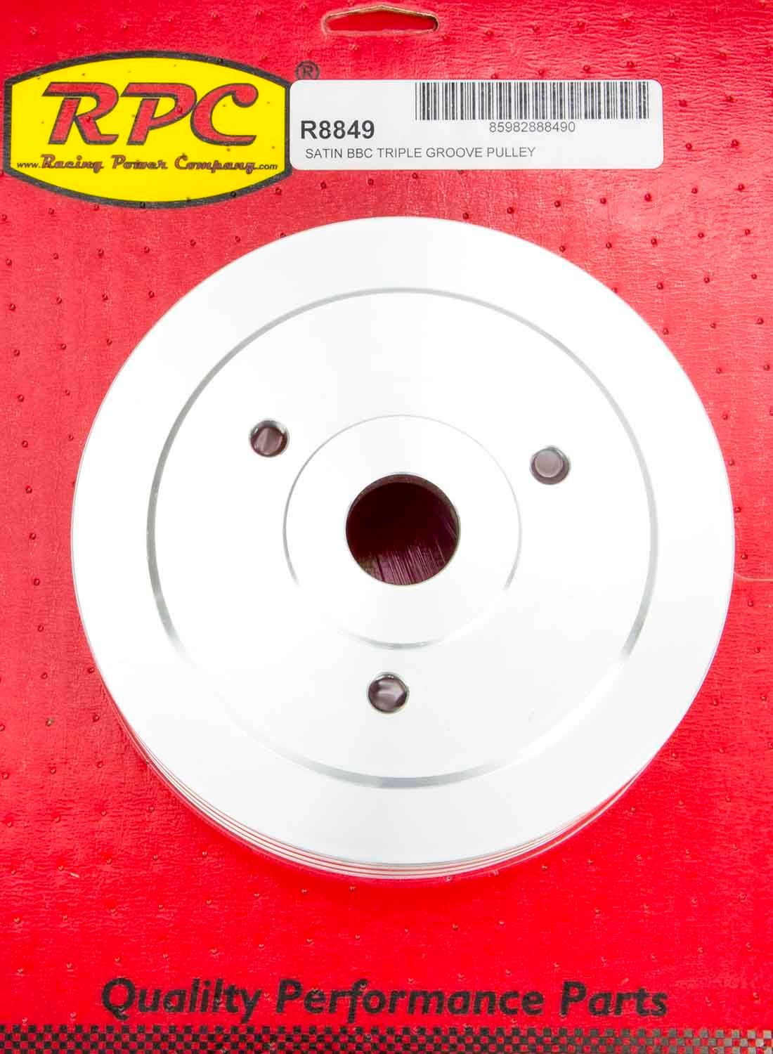 RACING POWER CO-PACKAGEDBBC SWP Triple Groove Lower Pulley Satin