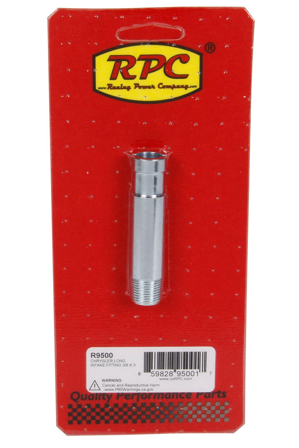 RACING POWER CO-PACKAGEDChrysler Long Intake Fit ting 3/8 X 3In