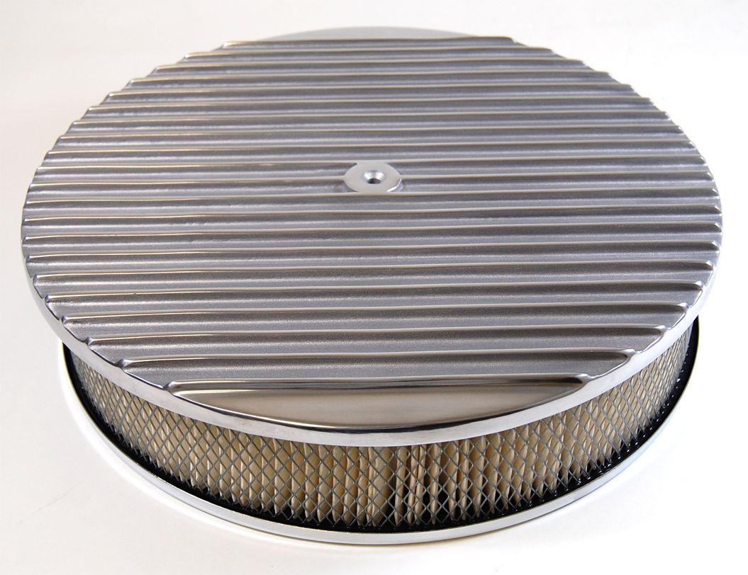 RACING POWER CO-PACKAGED14 X 3 Full Finned Air Cleaner Kit Paper
