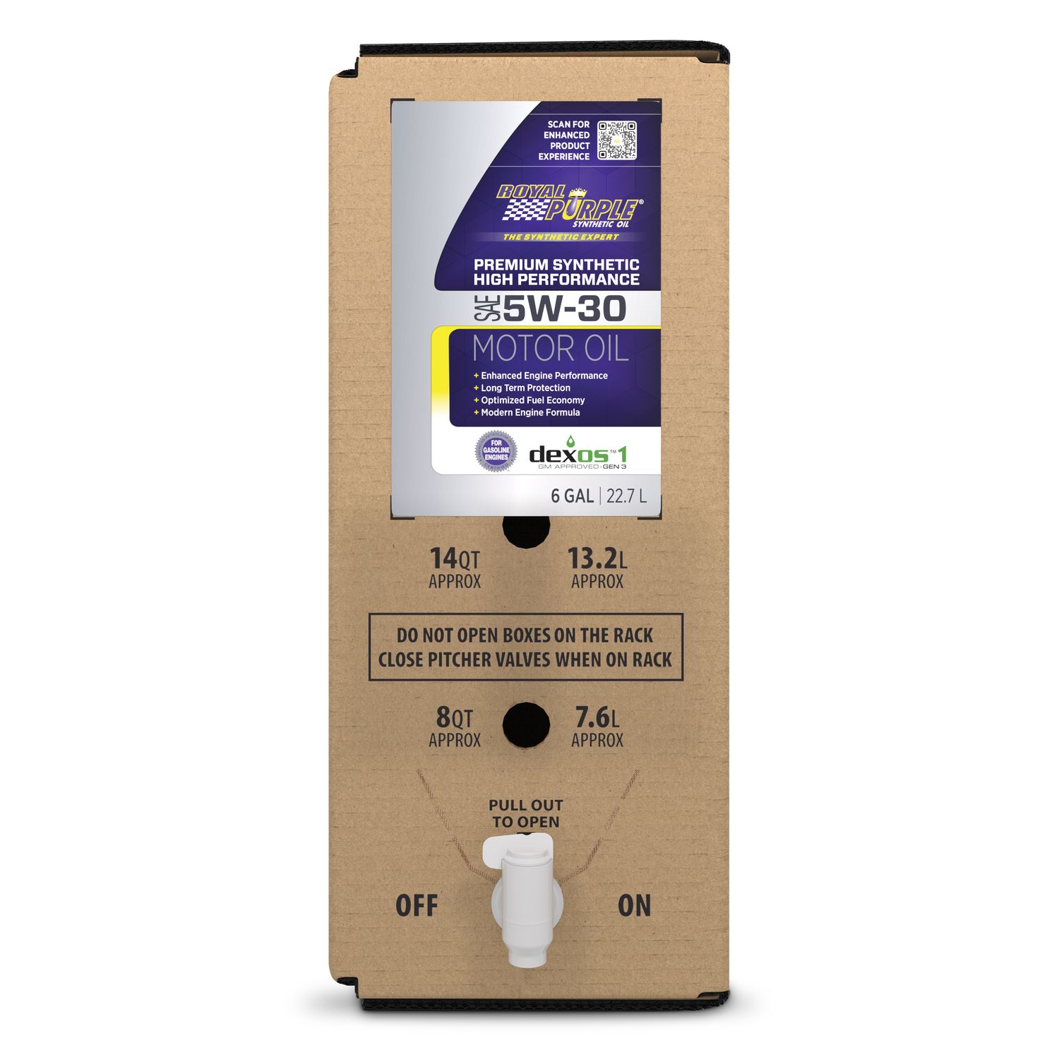 ROYAL PURPLEMulti-Grade Motor Oil 5w30 SAE 6 Gal Box Dexos