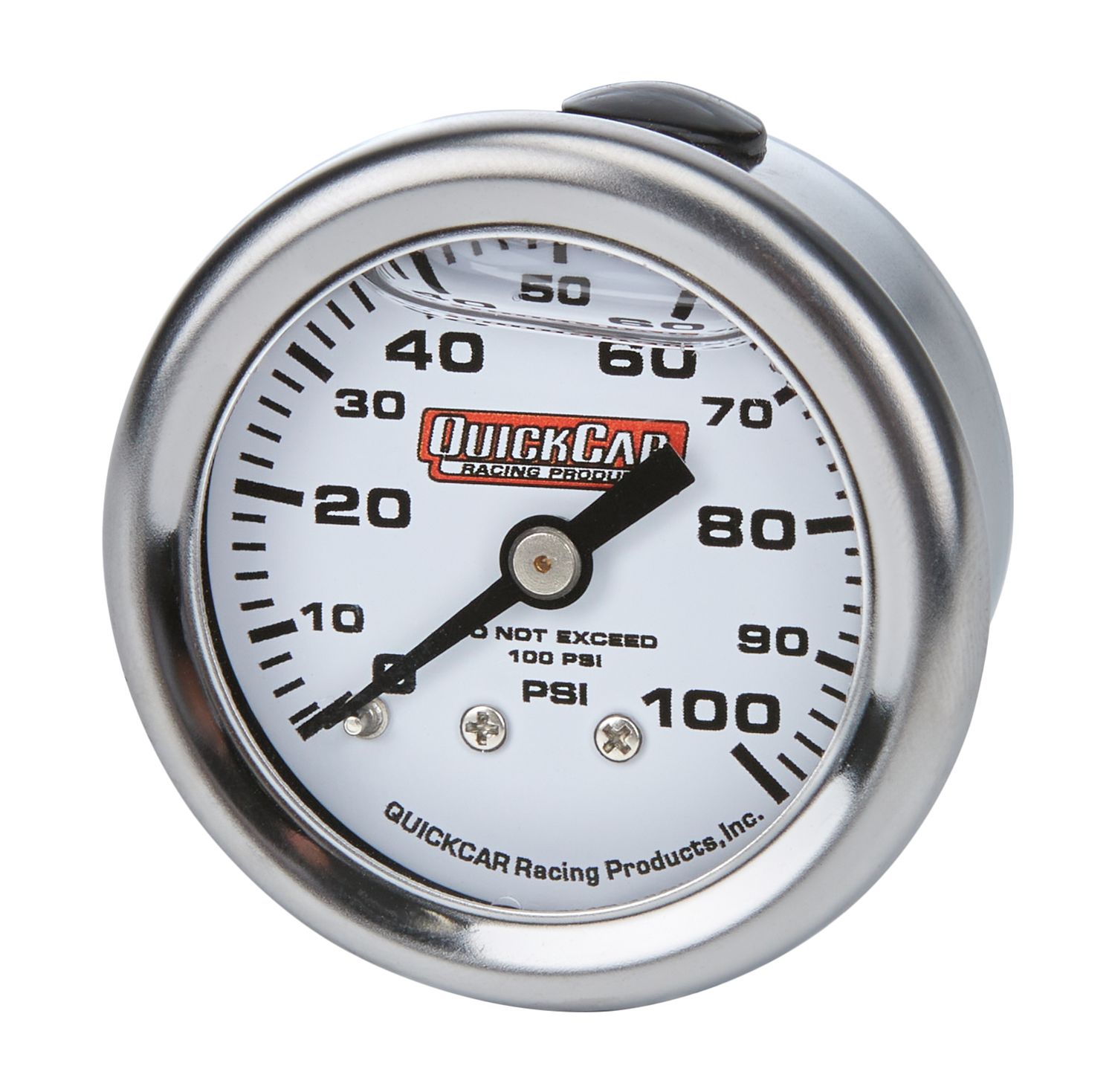 QUICKCAR RACING PRODUCTSPressure Gauge 0-100 PSI 1.5in Liquid Filled