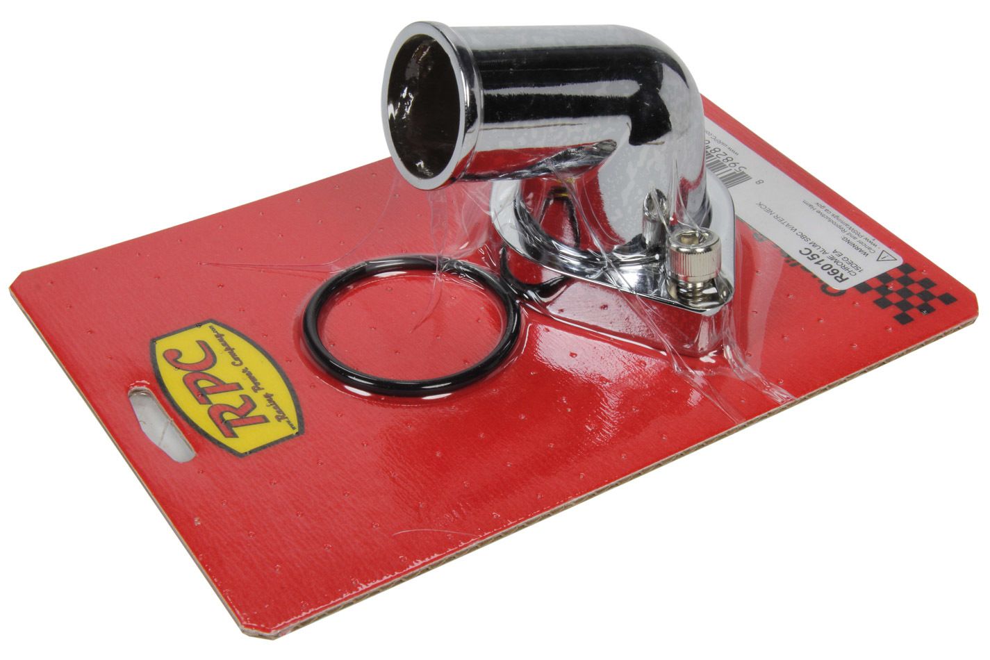 RACING POWER CO-PACKAGEDChrome Aluminum SB Chevy Water Neck 15Deg