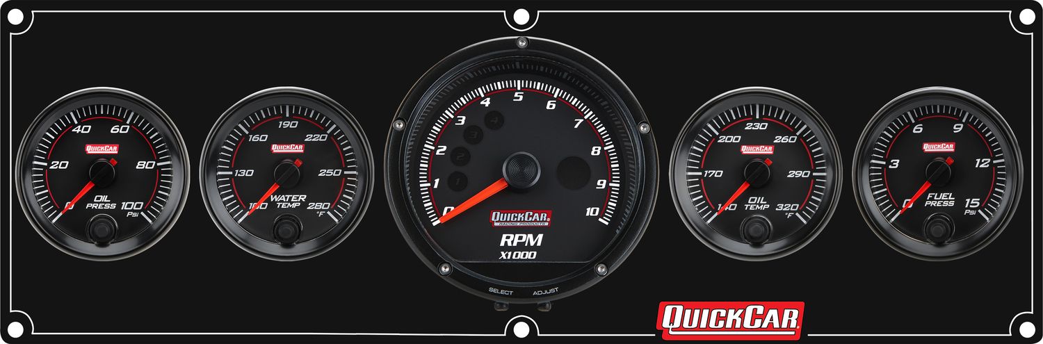 QUICKCAR RACING PRODUCTSRedline 4-1 Gauge Panel OP/WT/OT/FP w/Recall Tac