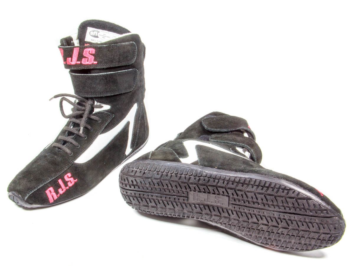 RJS SAFETYRedline Shoe High-Top Black Size 11 SFI-5