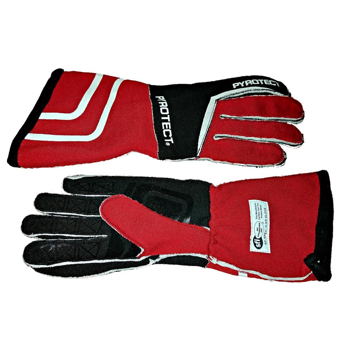 PYROTECTGlove Sport 2 Layer Blk/ Red Large SFI-5