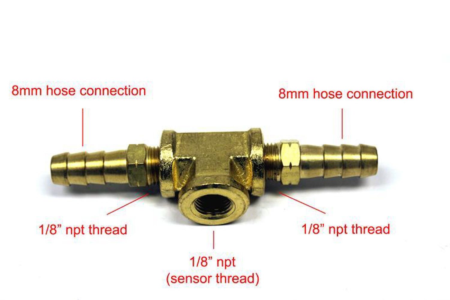 PROSPORT GAUGESAdaptor Fitting T for Fuel Pressure Sensor