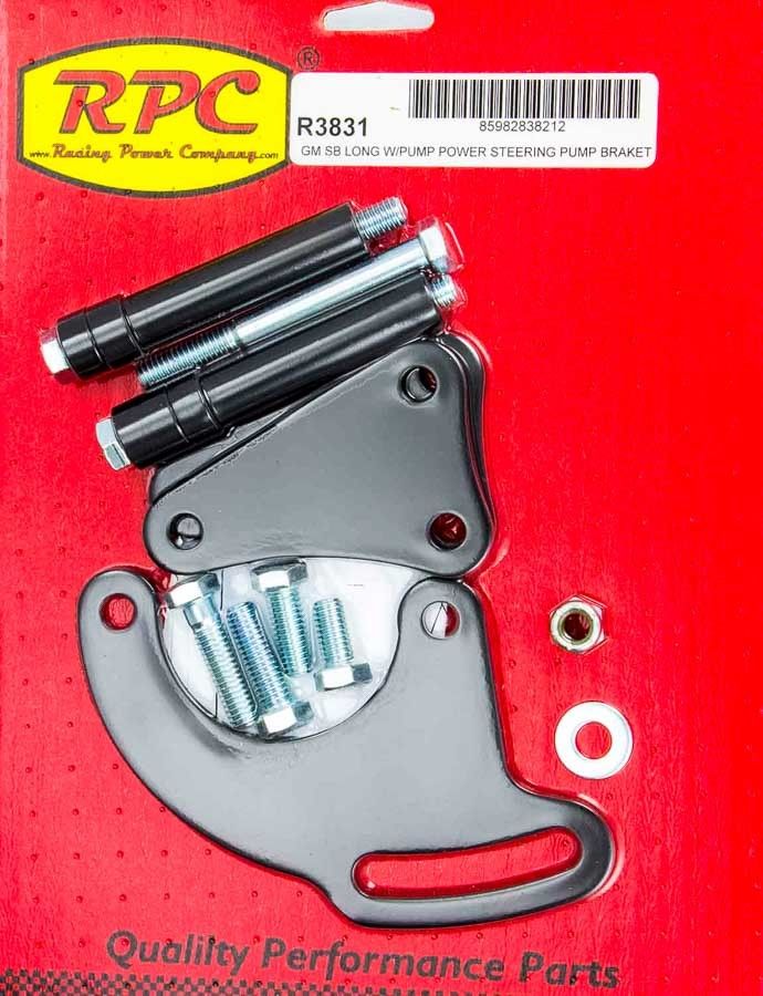 RACING POWER CO-PACKAGEDSBC Saginaw Power Steer Bracket Lwp Black