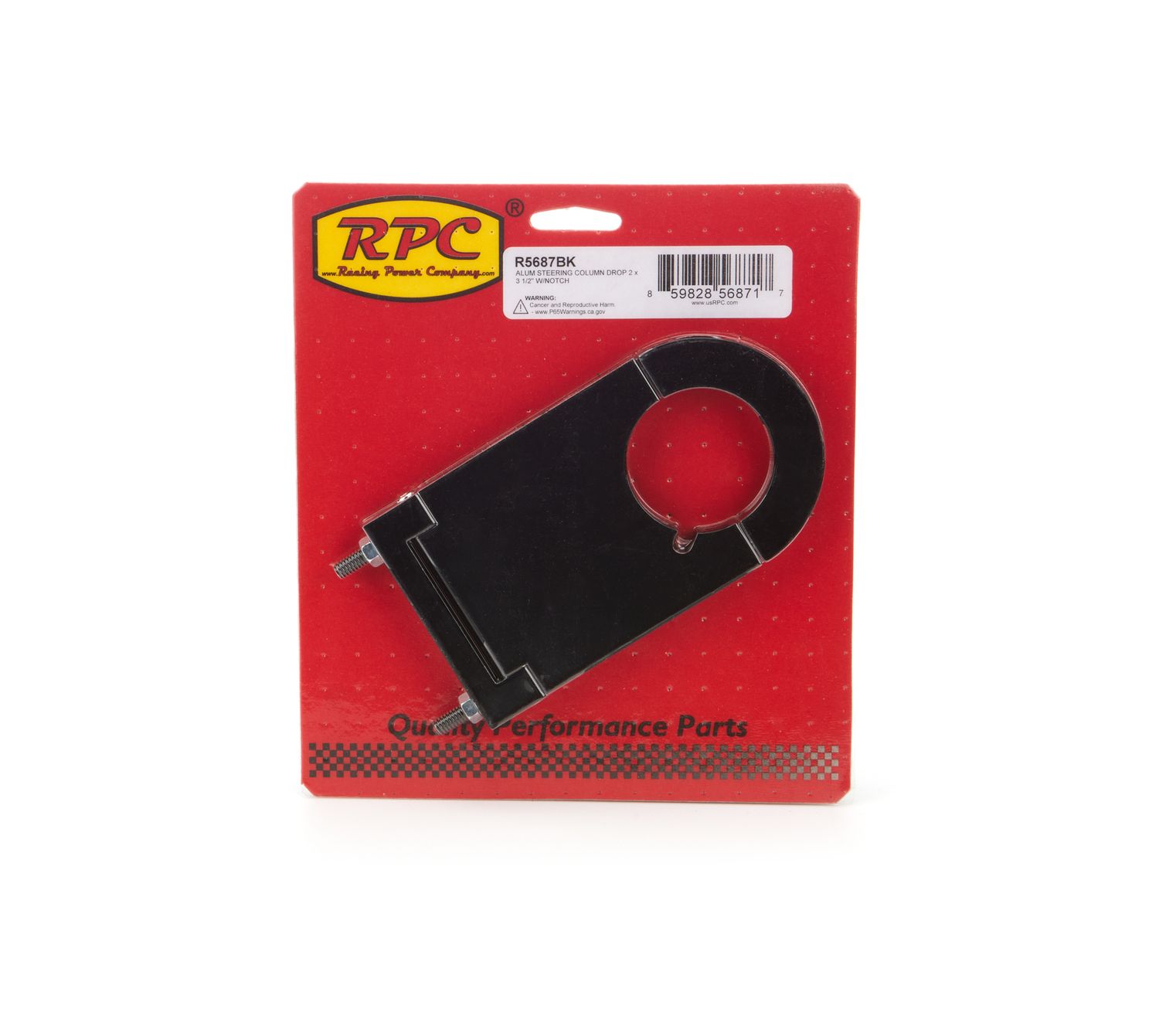 RACING POWER CO-PACKAGEDAluminum Steering Column Drop 2in x 3.5in Black