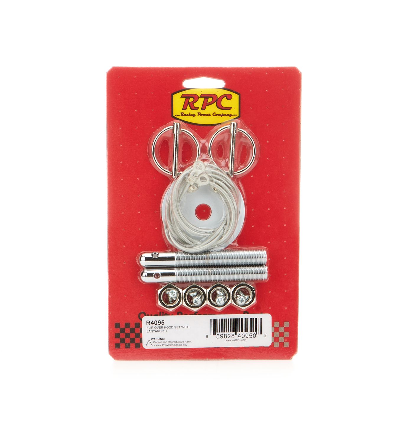RACING POWER CO-PACKAGEDFlip-Over Hood Set With Lanyard Kit