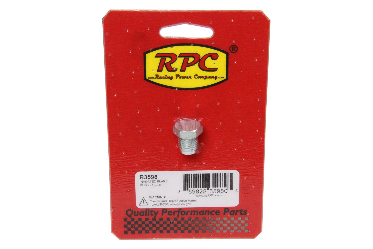 RACING POWER CO-PACKAGEDInverted Flare Plug - 1/ 2-20