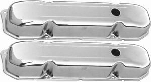 RACING POWER CO-PACKAGEDChrome Steel Chrysler 383-440 Short Valve Covr