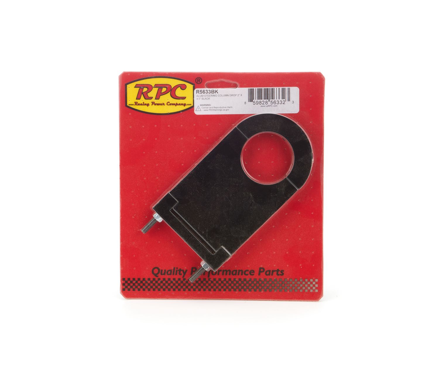 RACING POWER CO-PACKAGEDAluminum Steering Column Drop 2in x 4.5in Black