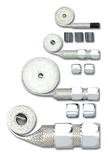 RACING POWER CO-PACKAGEDChrome Braided Hose Sle eving Kit
