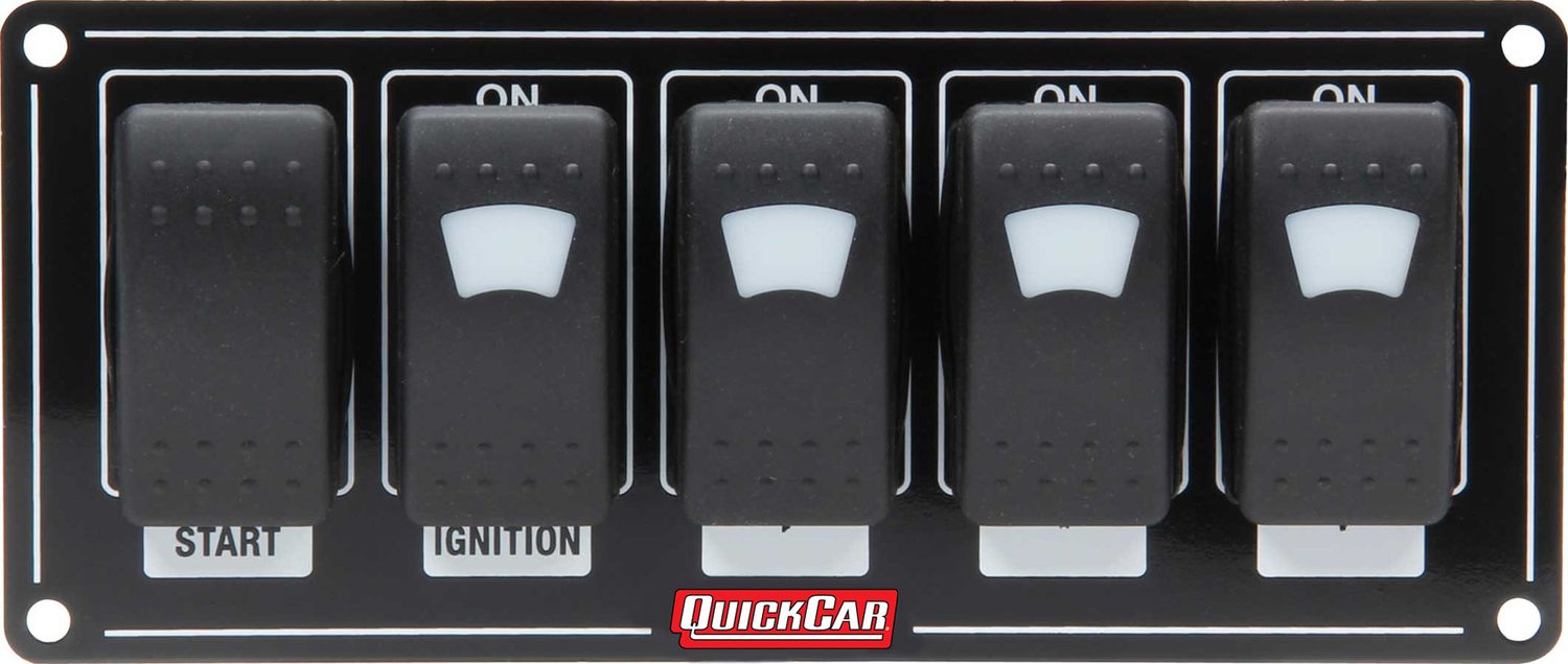 QUICKCAR RACING PRODUCTSIgnition Panel w/ Rocker Switches & Lights