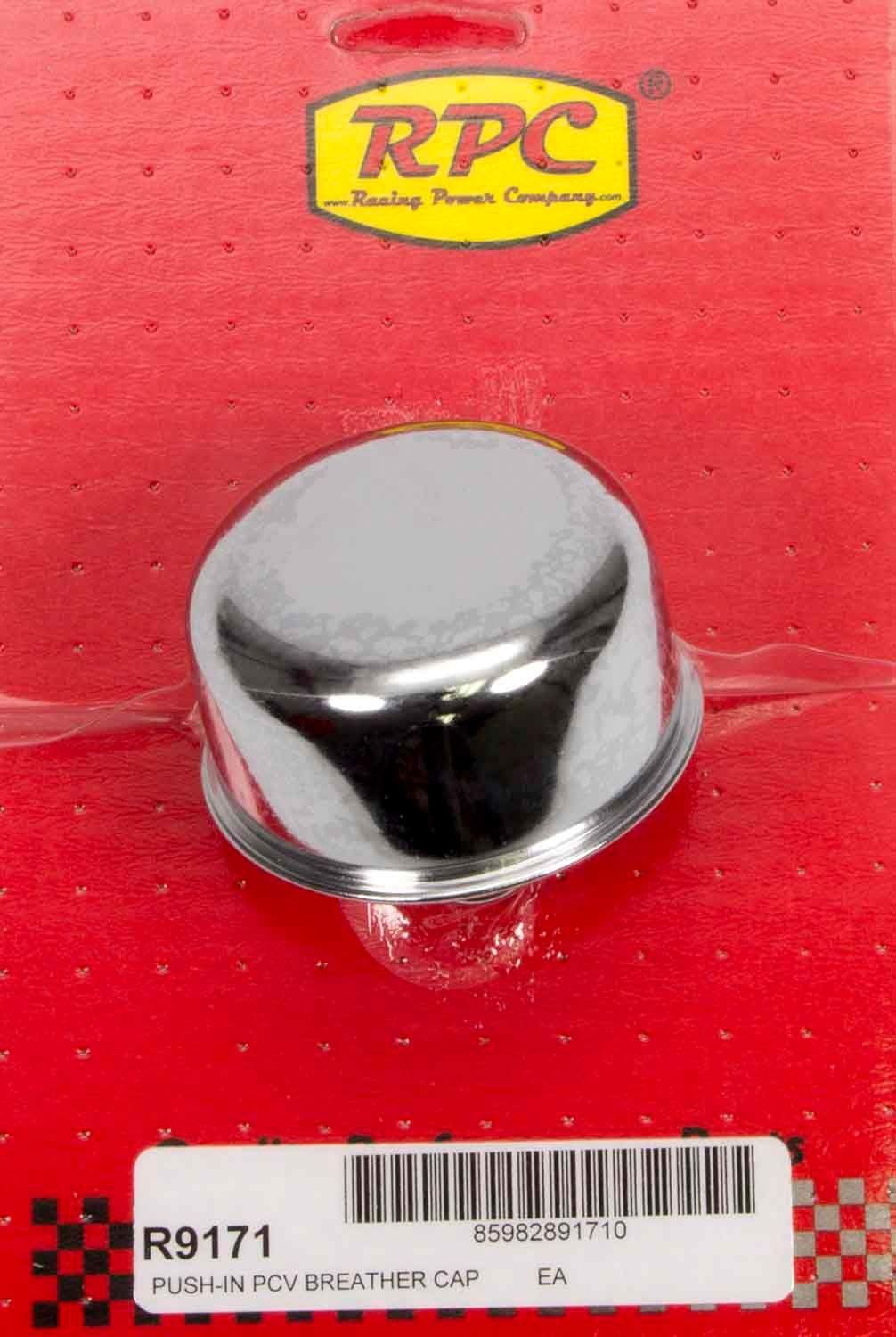RACING POWER CO-PACKAGEDChrome Push In Breather 2-3/4in Dia 3/4in Neck