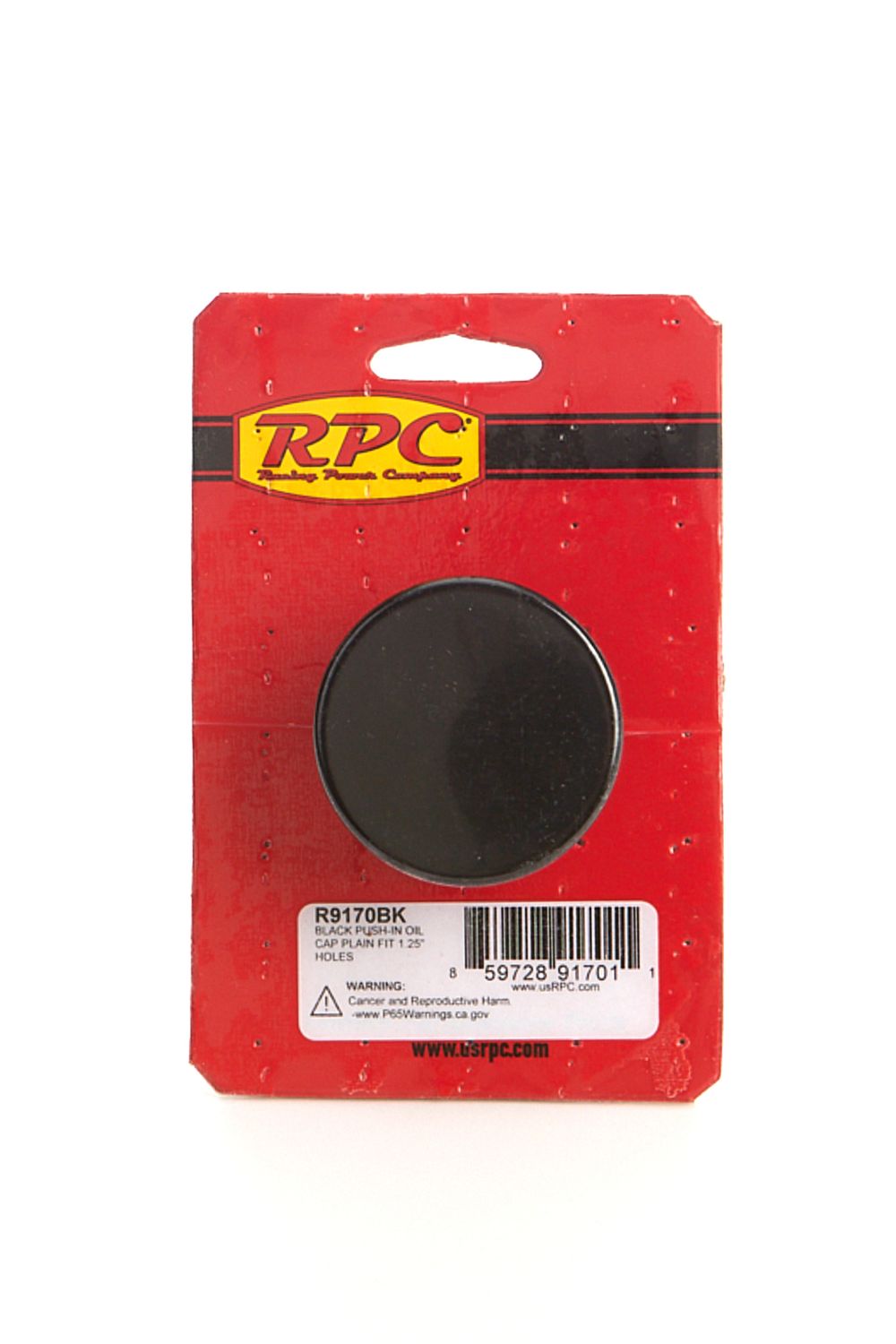 RACING POWER CO-PACKAGEDOil Cap Push On Black
