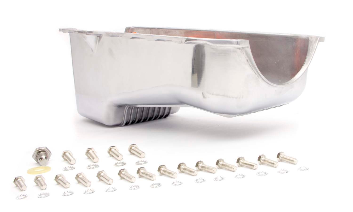 RACING POWER CO-PACKAGED86- SBC Alum Stock Oil Pan Polished