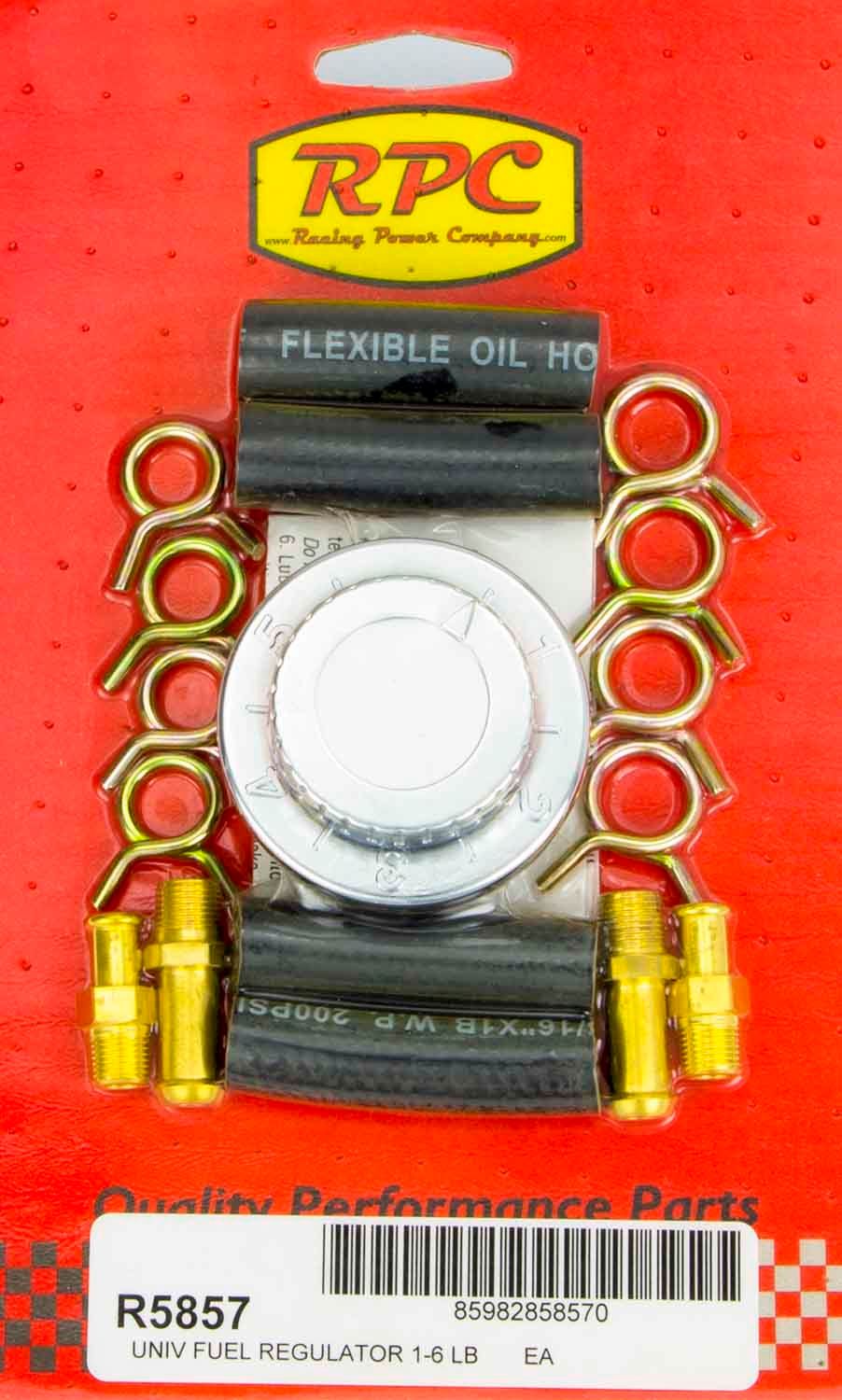RACING POWER CO-PACKAGED5/16in & 3/8in Adj. Fuel Regulator