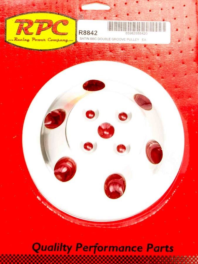 RACING POWER CO-PACKAGEDBBC 2 Groove Satin Alum Short W/P Pulley