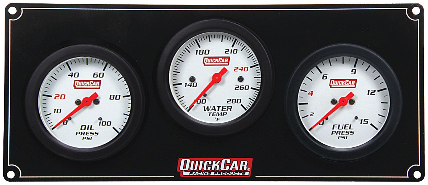 QUICKCAR RACING PRODUCTS3 Gauge Extreme Panel OP/WT/FP